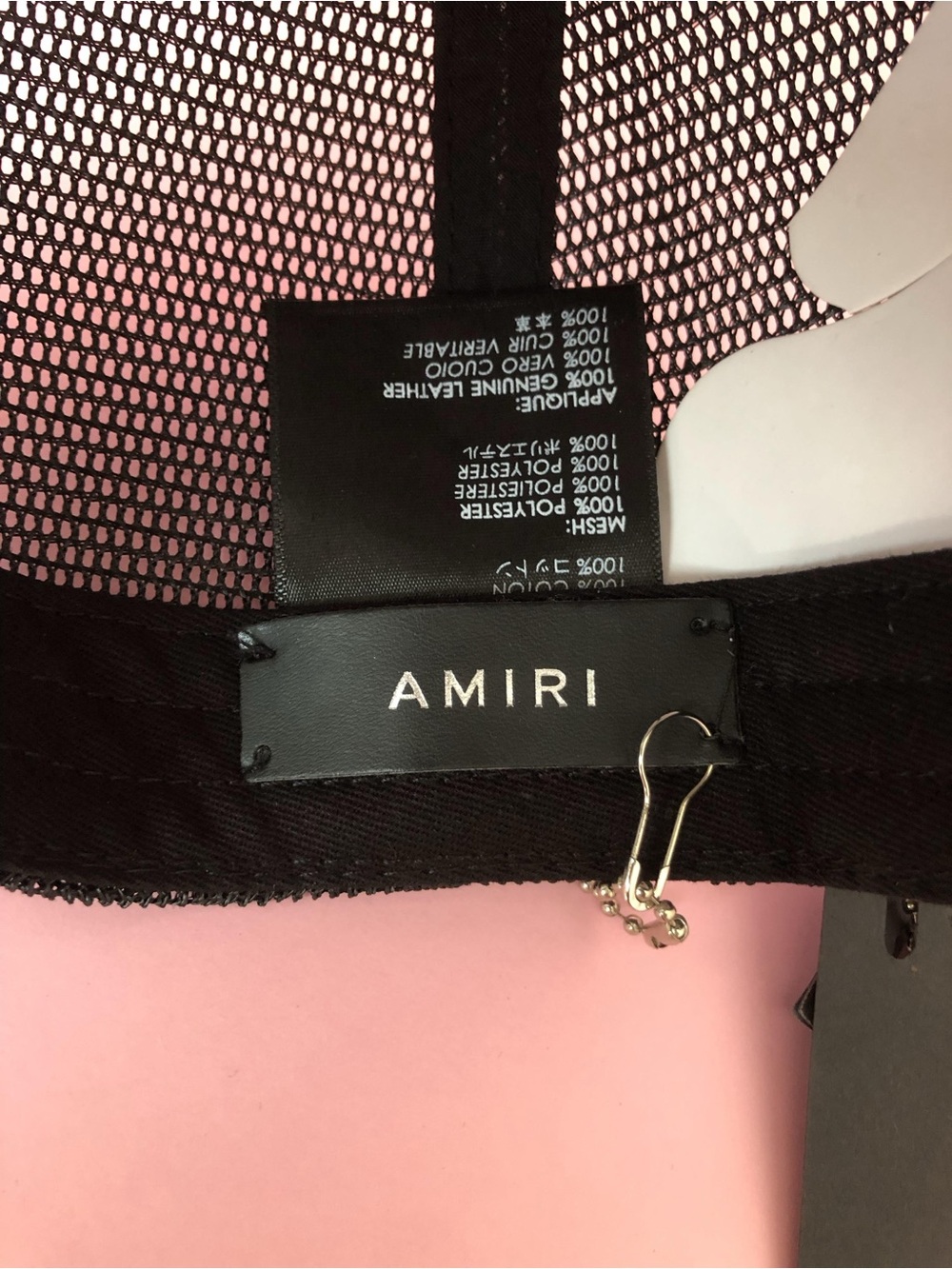 Amiri Black Trucker Hat with White Star Baseball Cap - Picture 11 of 13